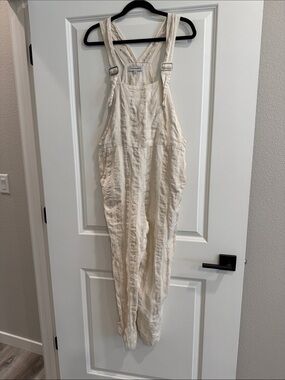 Nice Martin Lightweight Cream Linen Overalls sz s
